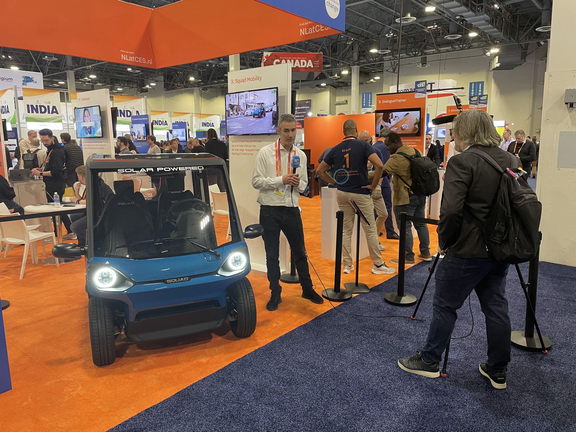 Squad Mobility at CES Las Vegas Squad Solar Car